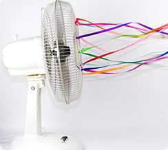 Electric fans from supplied product material