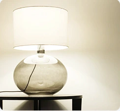 Table lamps from supplied product material