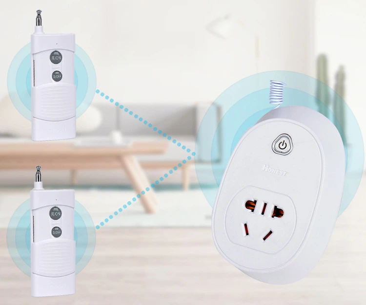 Illustration of two remotes paired with one socket